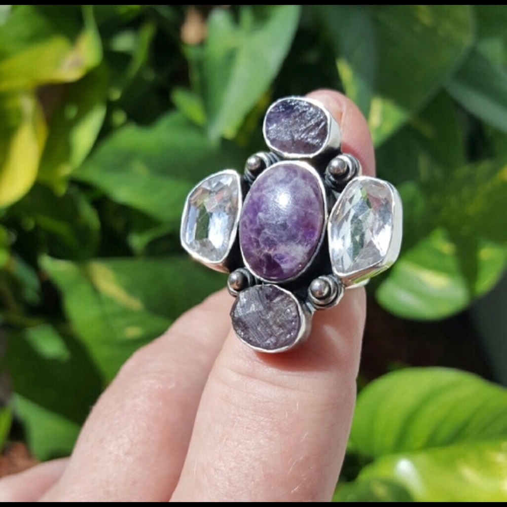 Beautiful Statement Amethyst Silver 925 Ring. - image 2